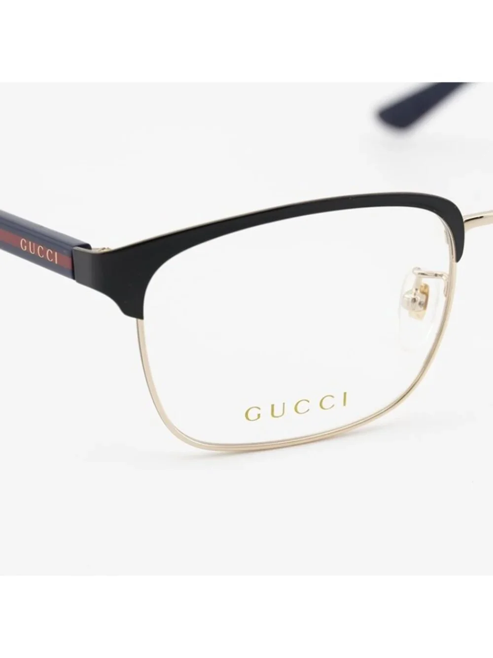 Gucci GG0934OA 005 Eyeglasses Gold / Black 56mm Rectangle Frame